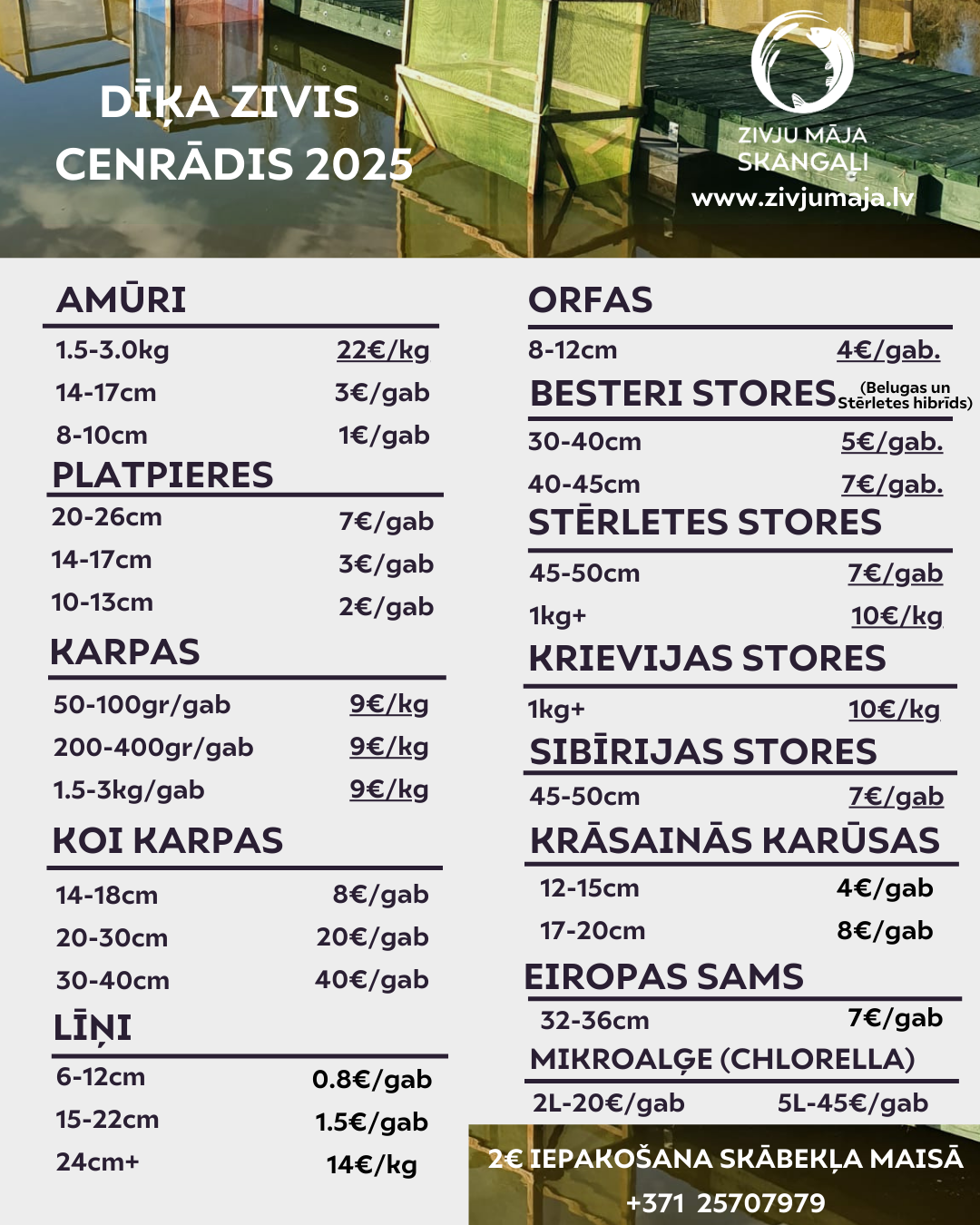 Dīķa zivju cenrādis